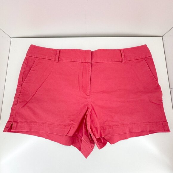 Loft Womens Shorts 18 Riviera Chino Solid Pink Preppy Casual Summer - Picture 3 of 13